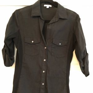 James Perse cotton side panel top